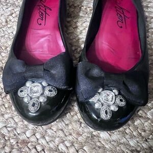 Brighton Black Flats with Embellishments